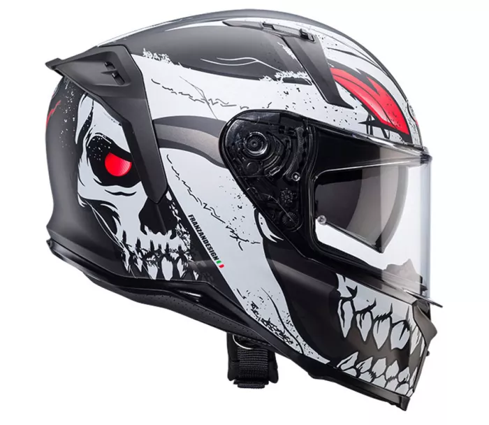 Helma na moto Caberg Avalon X Punk matt grey/white/red