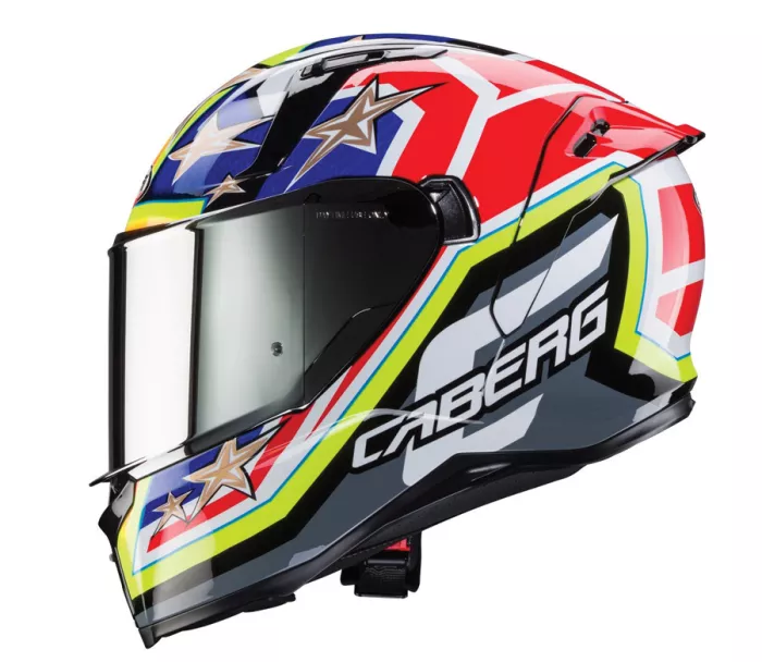 Helma na moto Caberg Avalon X Track black/yellow fluo/red fluo/blue