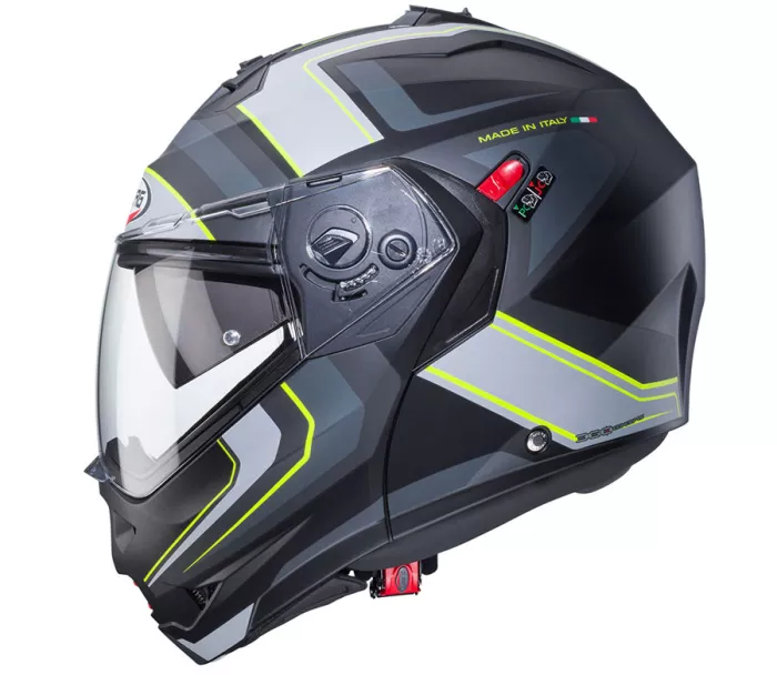 Helma na moto Caberg Duke X Tour matt black/yellow fluo/anthracite/silver