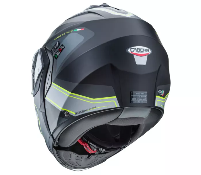 Helma na moto Caberg Duke X Tour matt black/yellow fluo/anthracite/silver