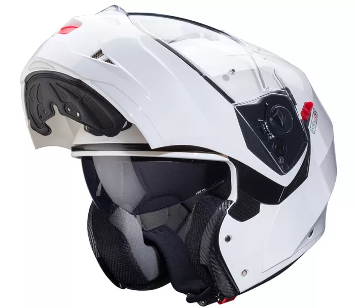 Helma na moto Caberg Duke X white metal