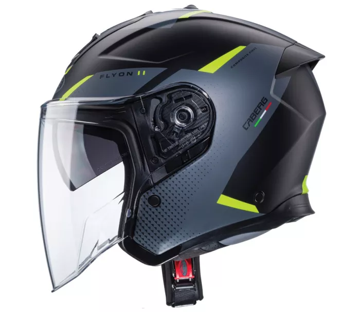 Helma na motorku Caberg Flyon II black/grey/yellow fluo