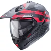 Helma na moto Caberg Tourmax X Sarabe matt gun metal/black/red
