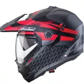 Helma na moto Caberg Tourmax X Sarabe matt gun metal/black/red
