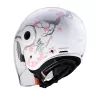 Helma na motorku Caberg Uptown Bloom white/silver/pink