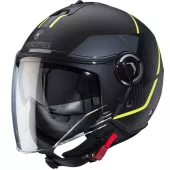 Helma na moto Caberg Riviera V4X Geo matt black/yellow fluo/anthracite