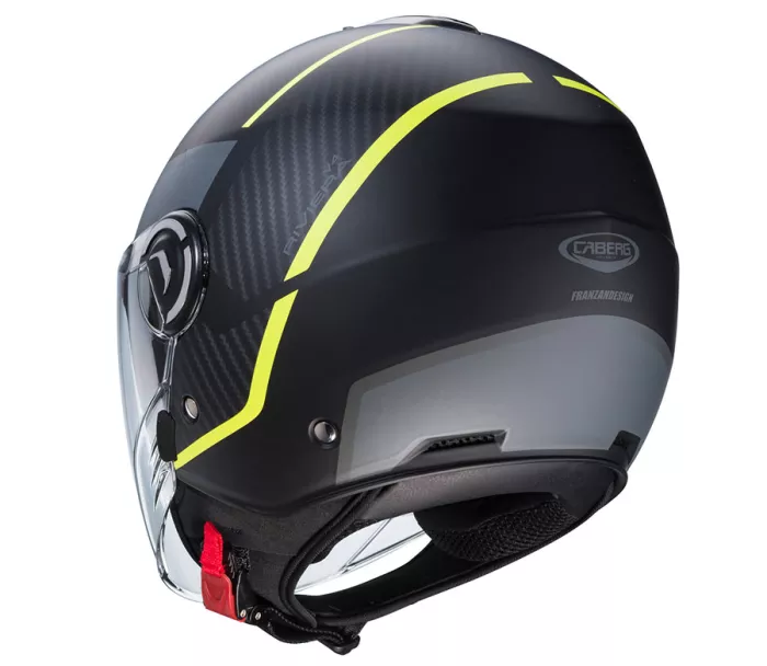 Helma na moto Caberg Riviera V4X Geo matt black/yellow fluo/anthracite