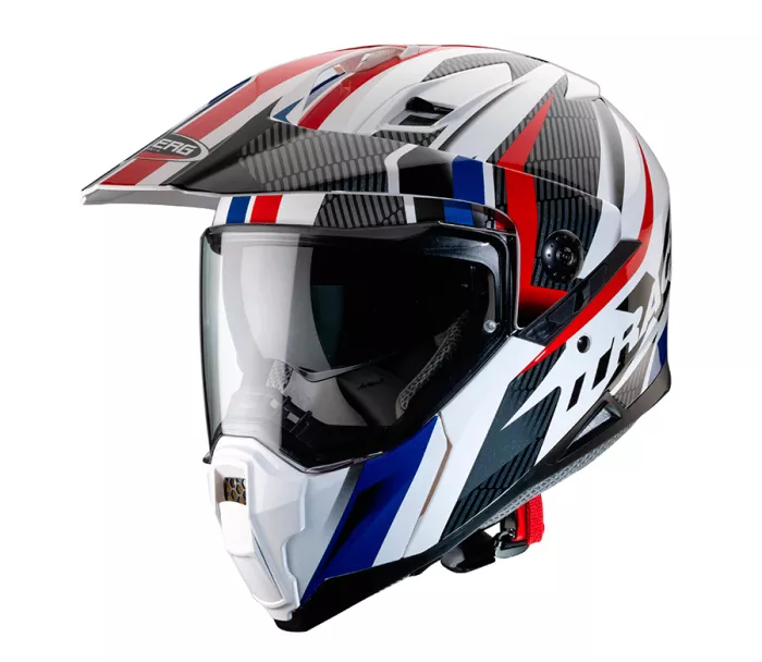Helma na motorku Caberg XTRACE SAVANA white/red/blue