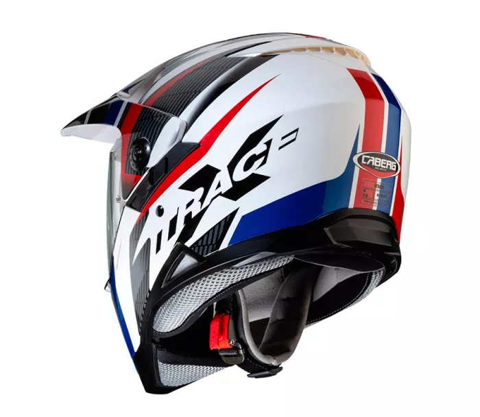 Helma na motorku Caberg XTRACE SAVANA white/red/blue