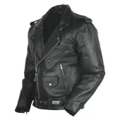 Kožená bunda na motorku Nazran Chopper black vel. 4XL