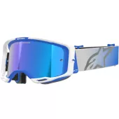Brýle na motokros Alpinestars Vision 8 Corp blue/white/mirror blue