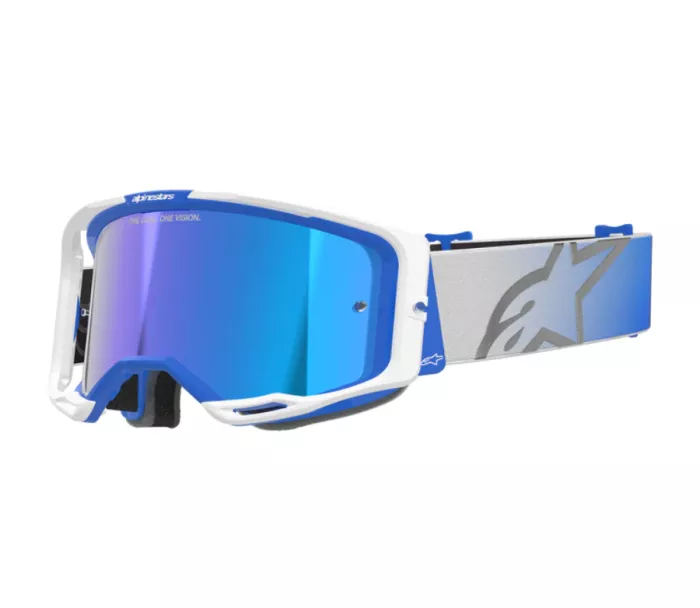 Brýle na motokros Alpinestars Vision 8 Corp blue/white/mirror blue