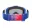 Brýle na motokros Alpinestars Vision 8 Corp blue/white/mirror blue