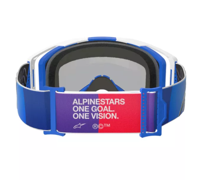 Brýle na motokros Alpinestars Vision 8 Corp blue/white/mirror blue
