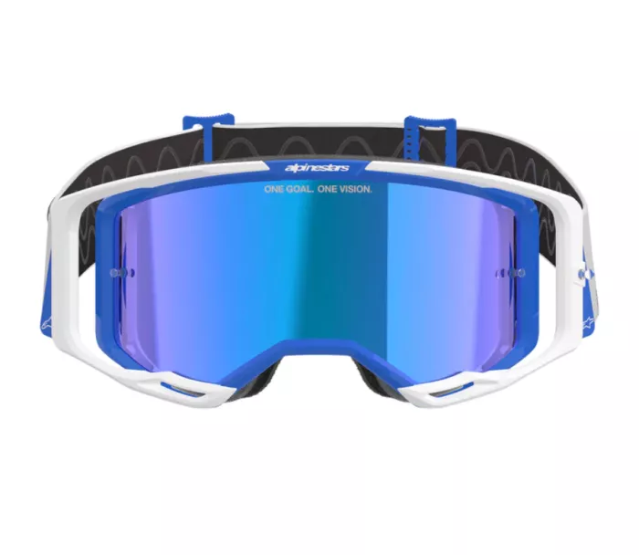 Brýle na motokros Alpinestars Vision 8 Corp blue/white/mirror blue
