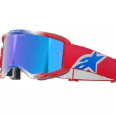 Brýle na motokros Alpinestars Vision 5 Corp red/white/blue/mirror blue