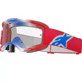Brýle na moto Alpinestars Vision 5 Corp red/white/blue/clear