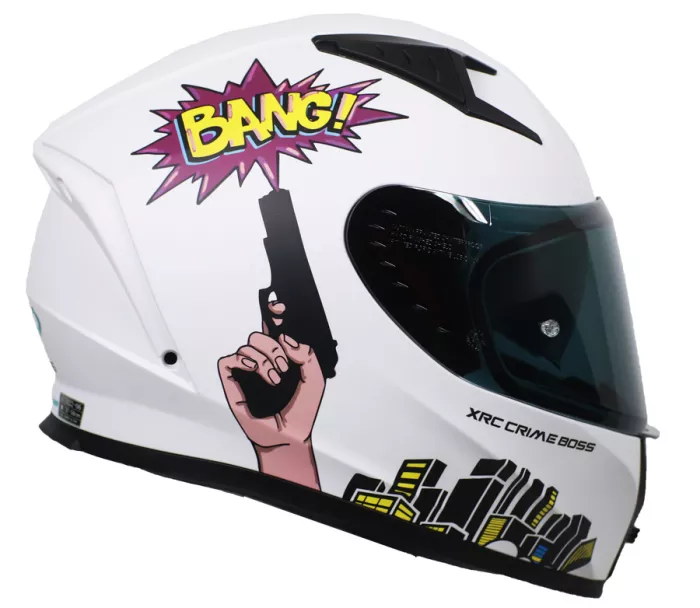 Helma na moto XRC CRIME BOSS matt white