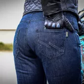 Dámské džíny na motorku Trilobite Cullebro blue