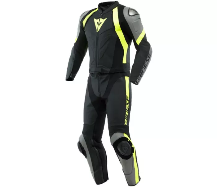 Kombinéza na moto Dainese AVRO 4 BLACK-MATT/CHARCHOAL/FLUO/YELLOW