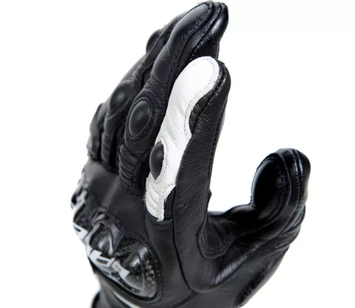 Dámské rukavice Dainese CARBON 4 LONG LADY LEATHER GLOVES BLACK/BLACK/WHITE vel. XL