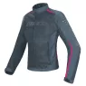 Dámská bunda na moto Dainese HYDRA FLUX LADY D-DRY black/ebony/fuchsia