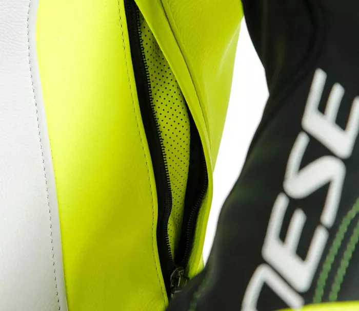 Kombinéza na moto Dainese Mistel white/fluo yellow/black vel. 58