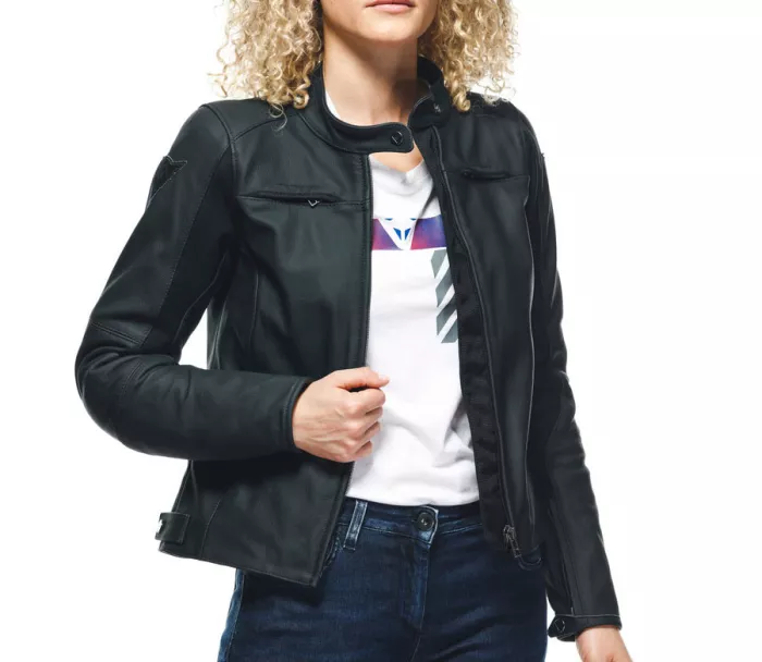 Dámská bunda Dainese RAZON 2 LADY LEATHER JACKET Black