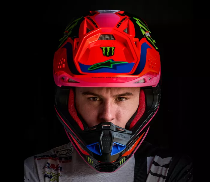 Alpinestars Superetch M10 Deegan orange/purple/pink glossy helmet vel. M
