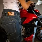 Dámské kalhoty na moto Trilobite Parado doublelayer AAA regular fit blue level 2