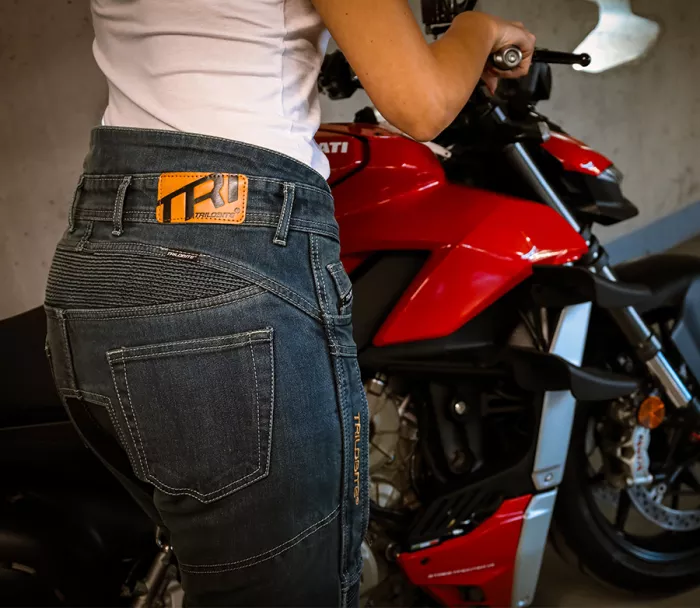 Dámské kalhoty na moto Trilobite Parado doublelayer AAA regular fit blue level 2