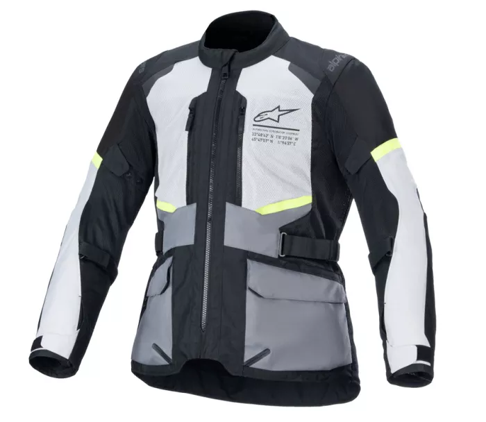 Pánská bunda na moto Alpinestars Andes Air Drystar ice grey/dark grey/black