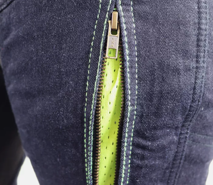 Kevlarové kalhoty na moto Trilobite 1964 Dyneemic Pro men dark blue/fluo