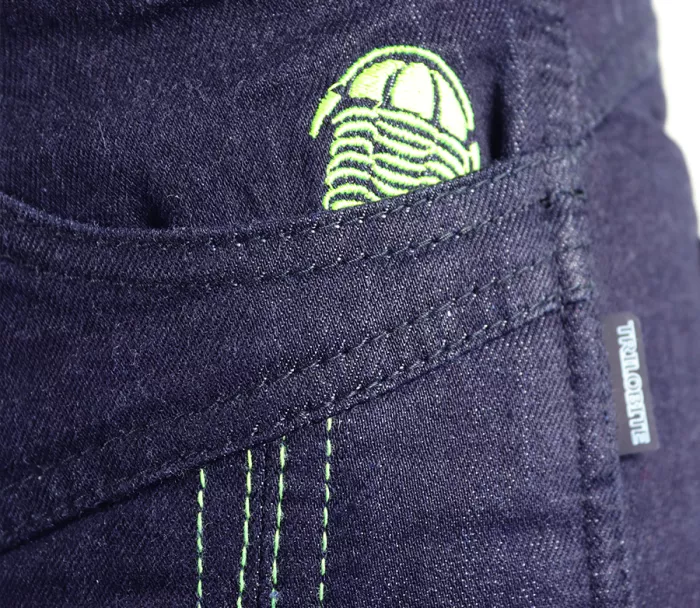 Kevlarové kalhoty na moto Trilobite 1964 Dyneemic Pro men dark blue/fluo