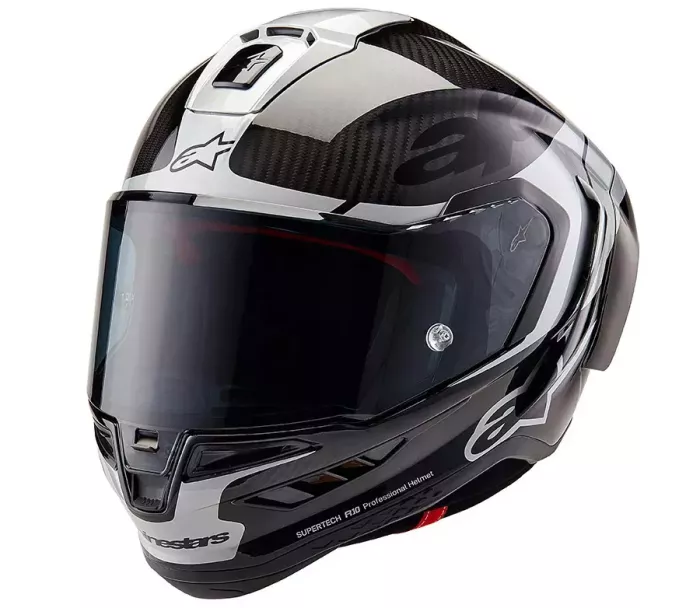 Helma na moto Alpinestars Supertech R10 Element black/carbon silver/black glossy