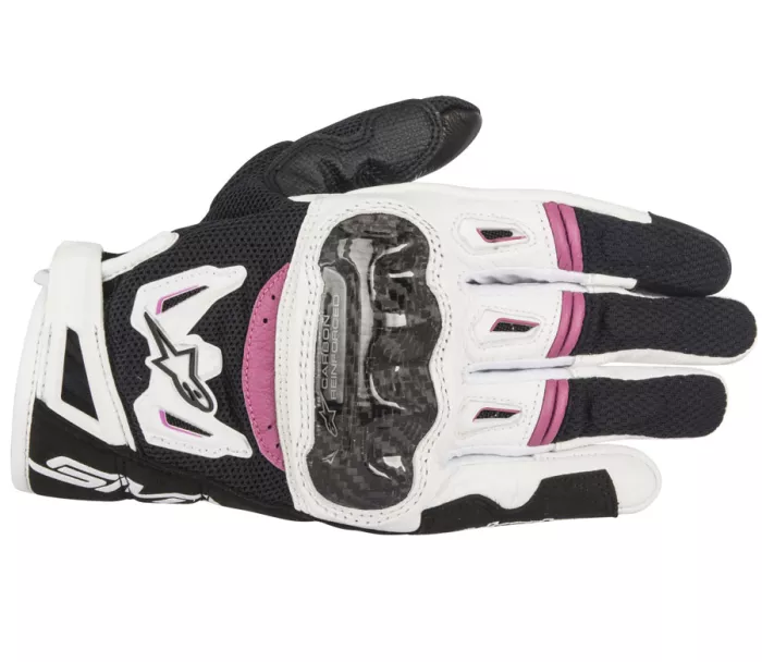 Dámské rukavice na moto Alpinestars Stella SMX-2 Air Carbon black/white/fuchsia