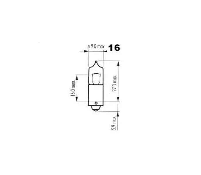 Autolamp 17835 žárovka 12V 20W BA9s H20W halogen