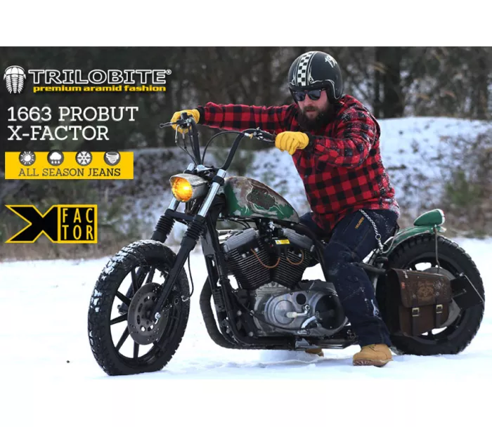 Kevlarové džíny na moto Trilobite PROBUT X-FACTOR men long blue