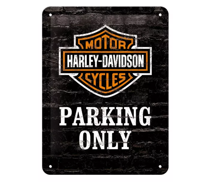 Poster Plechová cedule - Harley Davidson Parking Only