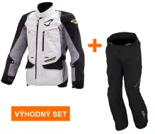 Výhodný set: Bunda Macna Equator light grey pánská + Kalhoty Macna Fulcrum black