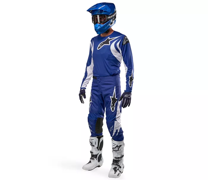 Motokrosový dres Alpinestars Fluid Lucent blue ray/white