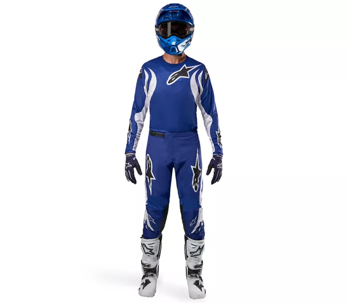 Motokrosový dres Alpinestars Fluid Lucent blue ray/white