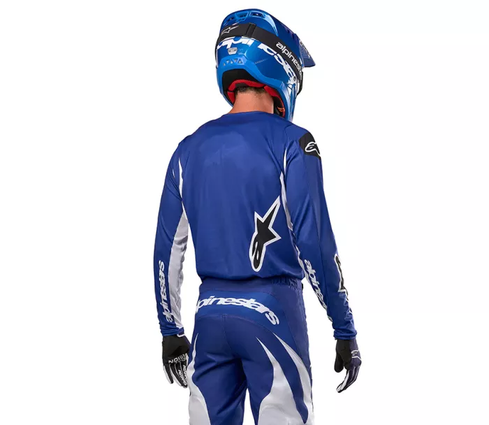 Motokrosový dres Alpinestars Fluid Lucent blue ray/white