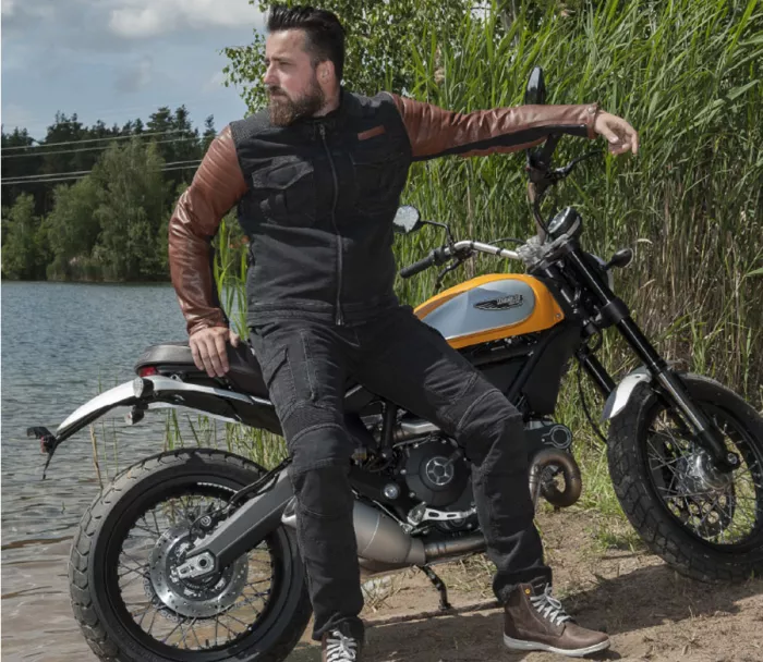 Bunda na motorku Trilobite Acid Scrambler brown
