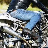 Kevlarové džíny na moto Trilobite Parado blue (prodloužená délka)
