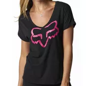 Dámské tričko FOX Boundary Ss Top - Black/Pink