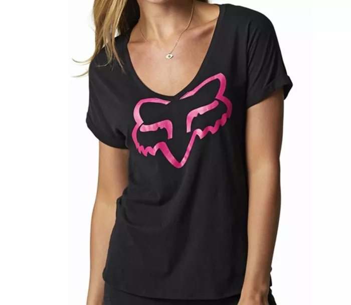 Dámské tričko FOX Boundary Ss Top - Black/Pink