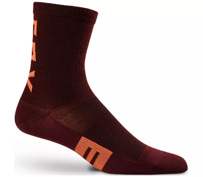 Dámské ponožky Fox Flexair Merino Sock 6" dark maroon