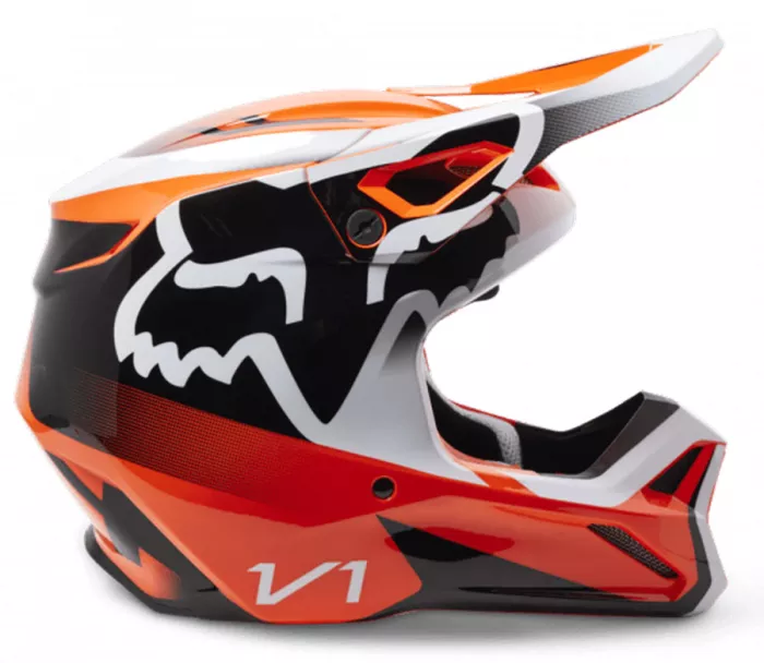 Motokrosová helma Fox V1 Leed Helmet Dot/Ece Fluo Orange