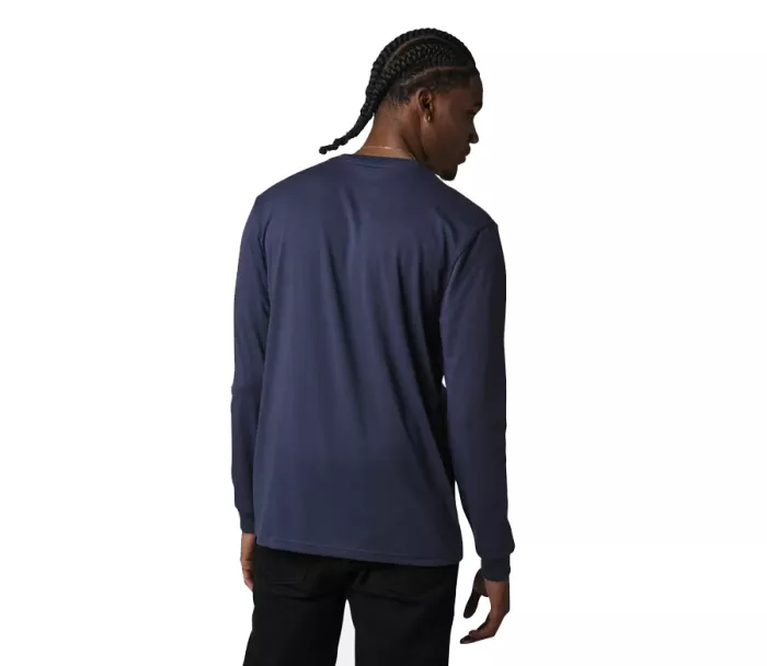 Tričko Fox Pinnacle Ls Tech Tee Heather Deep Cobalt